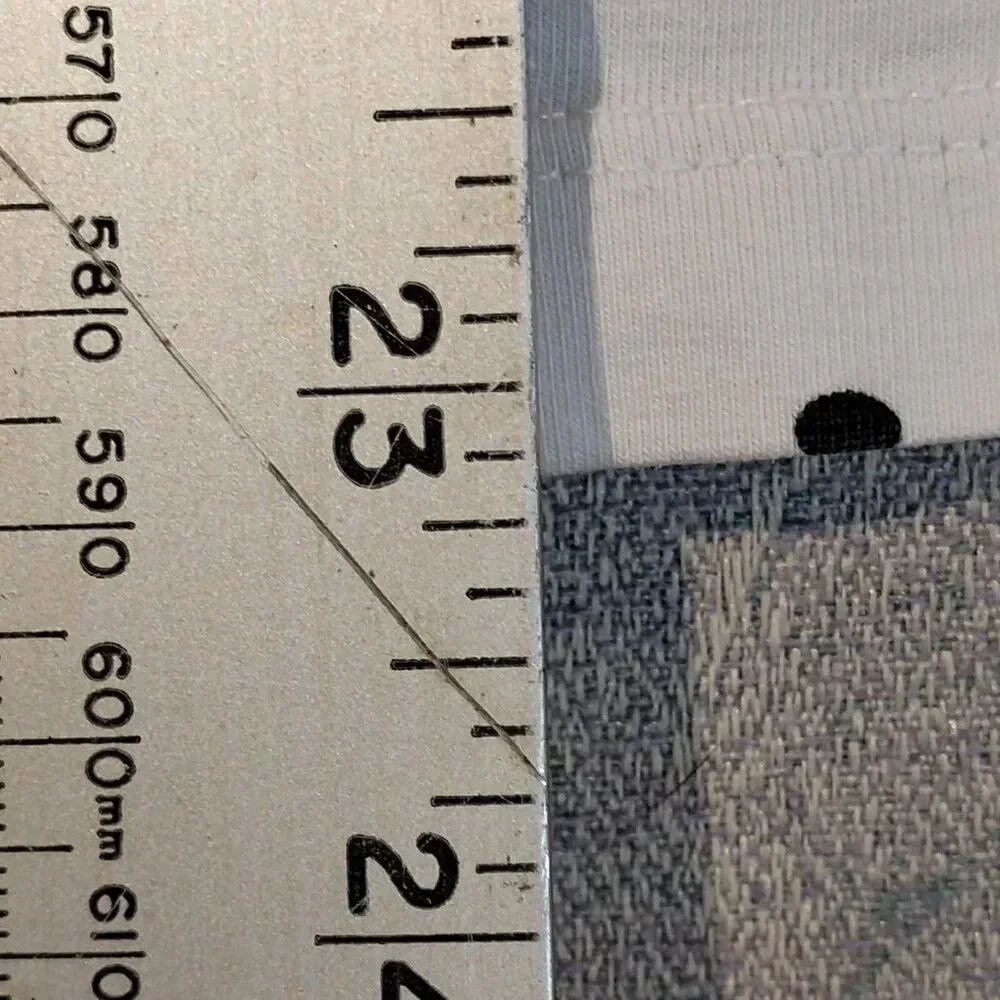 My Style Women's White with Navy Polka Dot Short Sleeve Stretch T-Shirt in Small - Picture 9 of 9